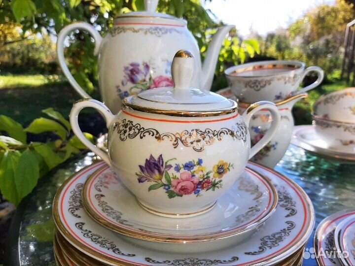 Чайный сервиз гдр, Мейсенский Букет