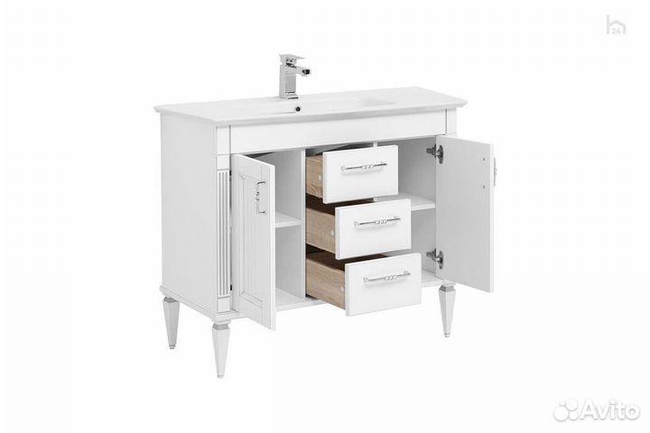 Тумба под раковину для ванной 105 (3 ящика, 2 двер