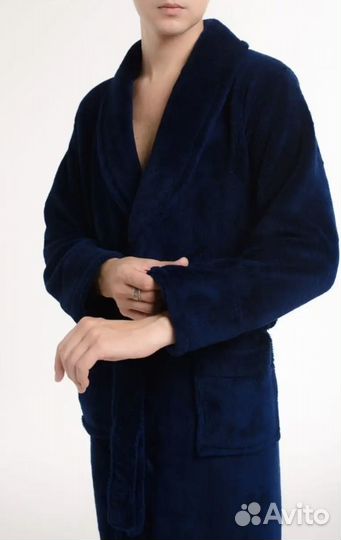Мужской халат с поясом новый