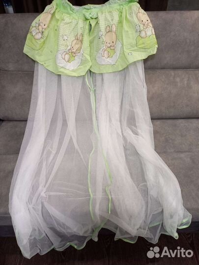 Бортики в кроватку, балдахин