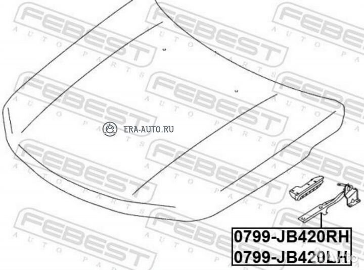 Febest 0799-JB420RH Петля капота правая