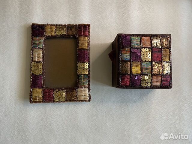Шкатулка и рамка для фото б/у