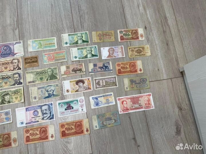 Купюры разных стран ри, СССР, Польша и т.д