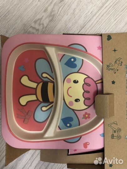 Набор посуды из бамбука детский