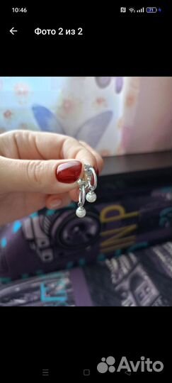 Серьги серебро