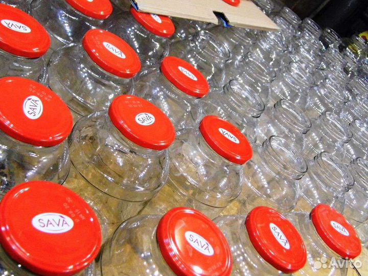 Банка стеклянная резьбовая (с крышкой)