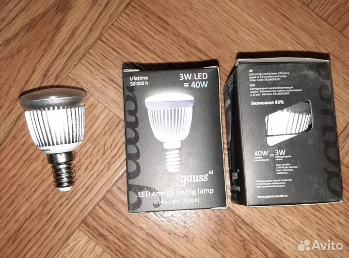 Лампа светодиодная Gauss LED R39 E14 4W 370lm 4100