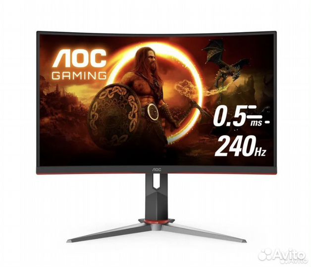 Монитор AOC 240гц 0.5 мс изогнутый. Гарантия год
