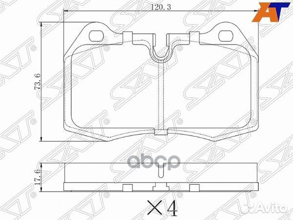 Колодки тормозные перед BMW E34 92-95/E38 94-01