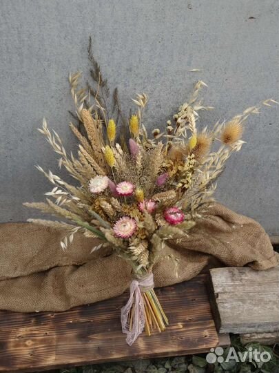 Букет невесты свадебный сухоцветы