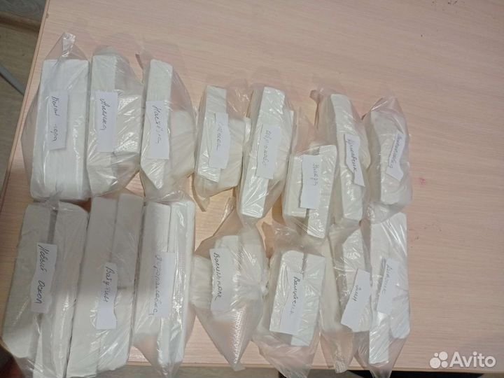 Мел природный и глина разных сортов