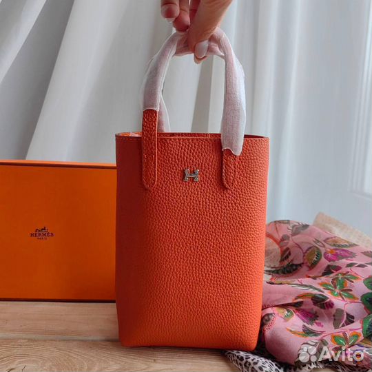 Сумка чехол для телефона hermes