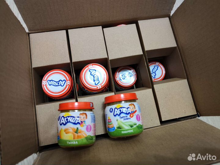 Детское питание пюре агуша