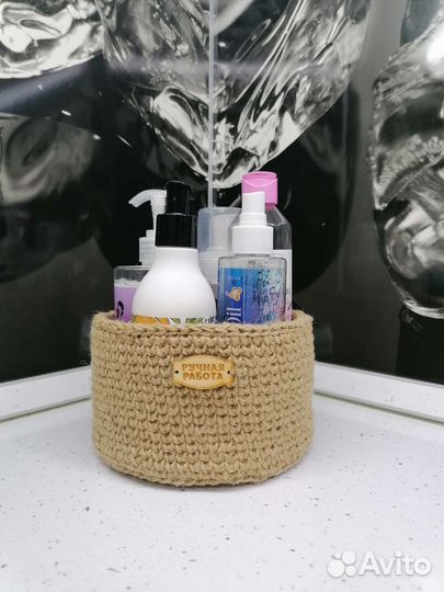 Вязаные корзинки для дома