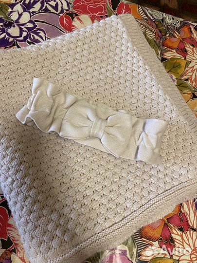 Плед детский вязанный