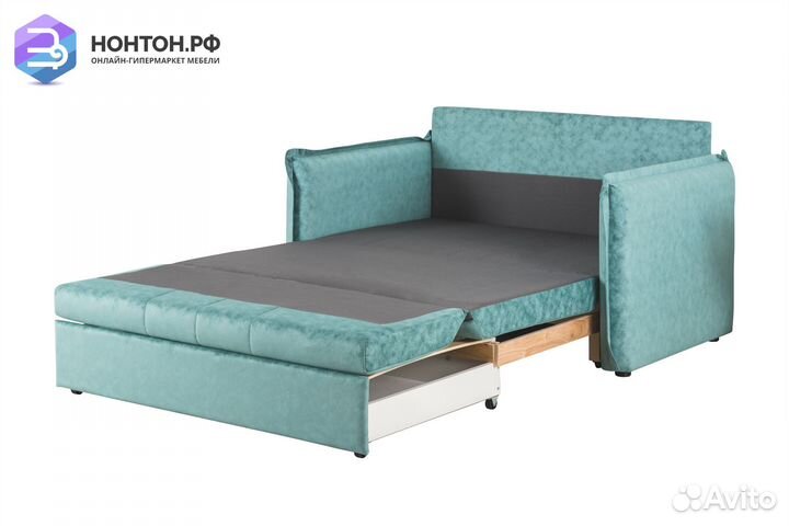 Диван выкатной Виола бирюзовый
