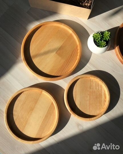 Подарочный набор тарелок из дерева