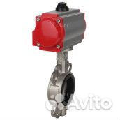 Затвор дисковый поворотный DN.ru WBV3131E-2W-Fb-H Ду100 Ру16, корпус - нержавеющая сталь 304, диск