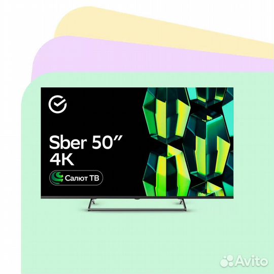 Телевизор Sber SDX-50U4125, 50 дюймов, 4K, RAM 2GB