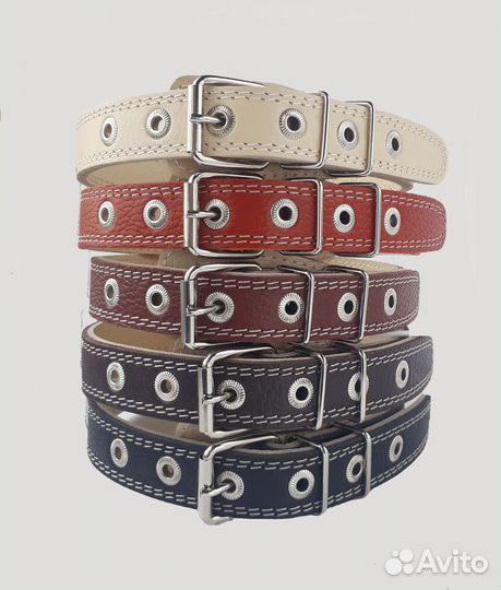 Ошейники для собак. Натуральная кожа