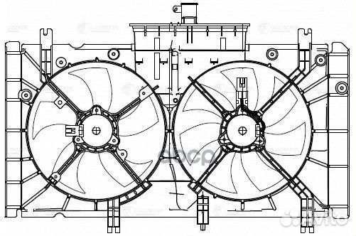 Вентилятор mazda 6(GG) 02- радиатора (с кожухо