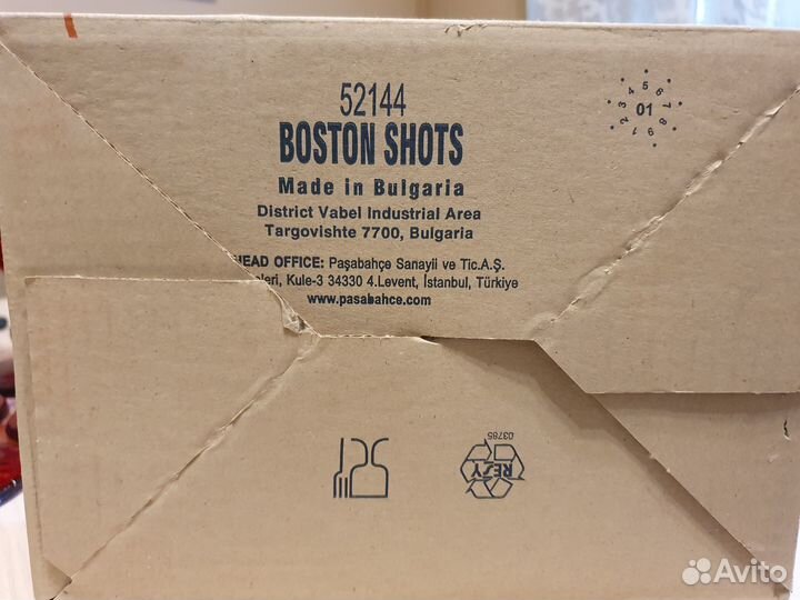 Шоты бостон, брендированные, 12шт