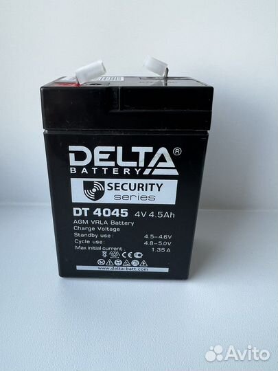 Аккумулятор delta DT4045 4V 4.5Ah свинц-кисл