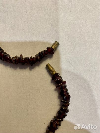 Гранатовые серьги и колье