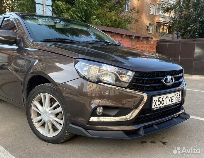 Сплиттер(губа, накладка ) переднего бампера Веста