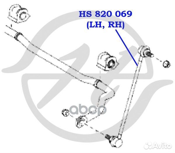 Тяга стабилизатора перед прав/лев HS820069 Hanse