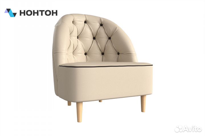 Кресло Амиса экокожа бежевая