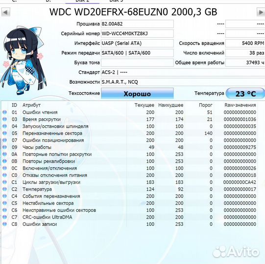 Жесткий Диск WD RED 2TB NasWere 3.0 WD20efrx