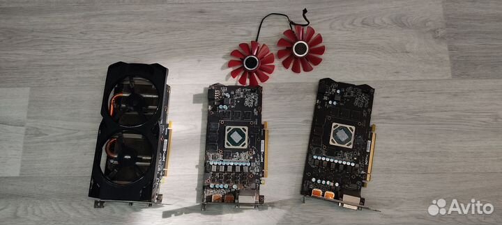 Видеокарты rx 580 8gb 2048sp / цена за 3шт