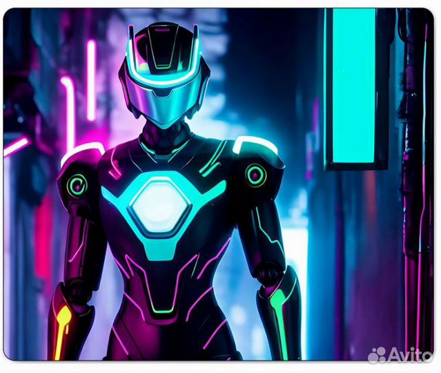 Коврик игровой киберпанк для мыши, для паспорта