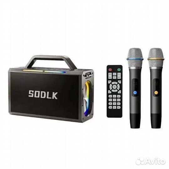 Караоке sodlk 200W на аккумуляторе с 2 микрофонами