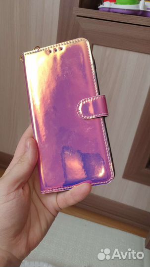 Чехол книжка на samsung s10 plus новый