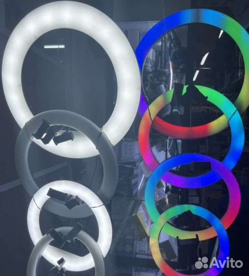 Кольцевая лампа MJ 33 RGB со штативом