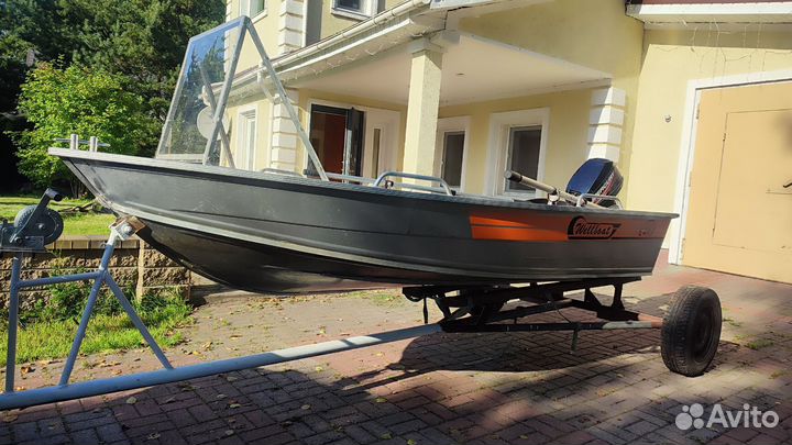 Вельбот 37 м прицепом продам