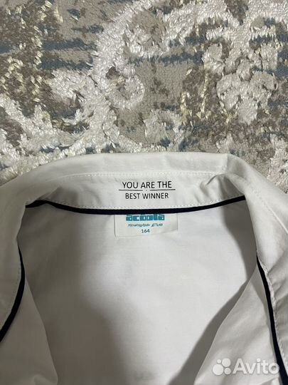 Рубашка школьная для мальчика 164