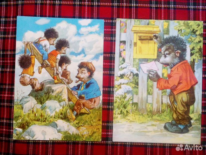 Открытки ёжики. ГДР