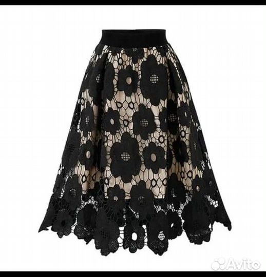 Юбка Женская кружевная чёрная новая
