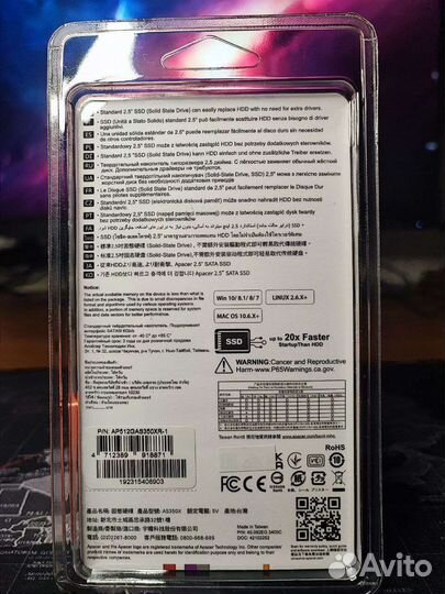 SSD 512GB Apacer AS350X Новые