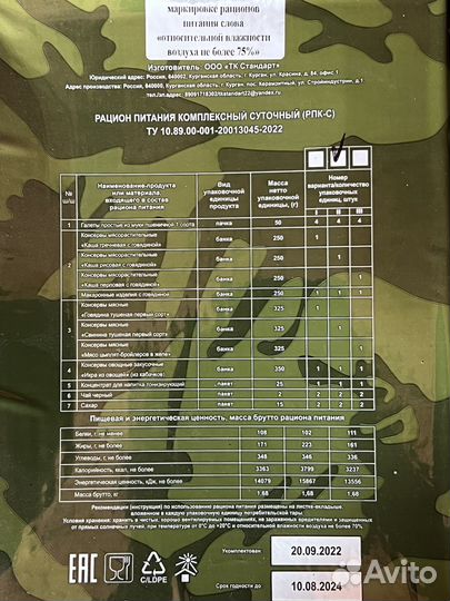 Ирп сухой паек