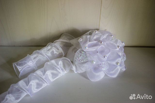 Бант большой на резинке / диаметр 16 см