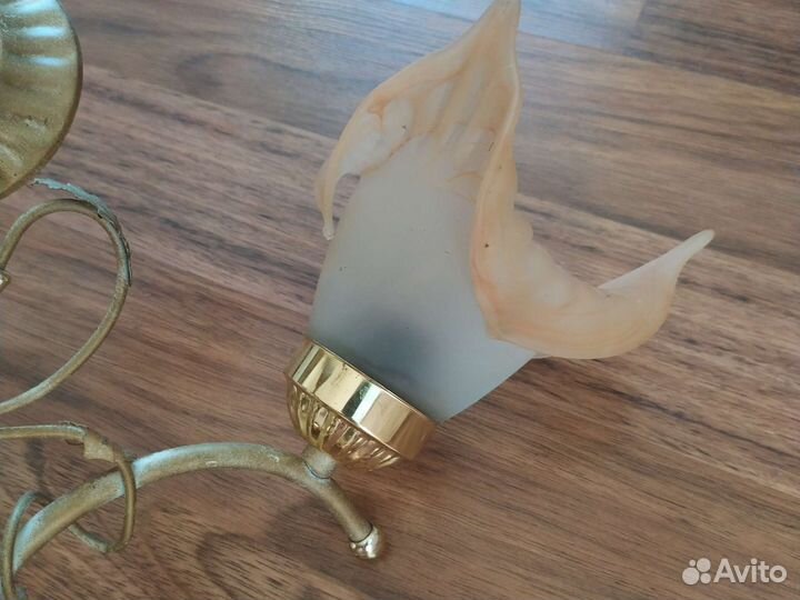 Люстра потолочная 3-х рожковая под бронзу