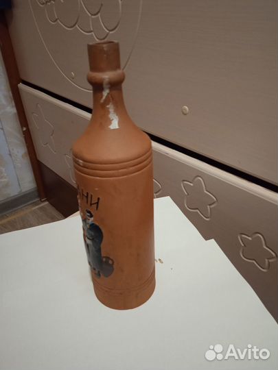 Бутылка глиняная и стеклянная