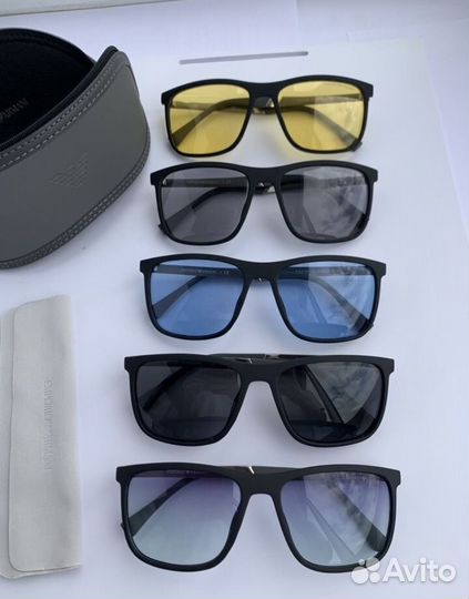 Очки emporio armani синие поляризационные