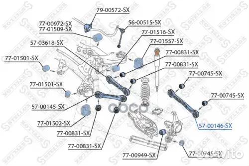 Рычаг верх bmw e81 e87 04 зад прав лев Stellox