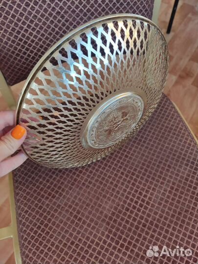 Алюминиевая тарелка блюдо СССР винтаж