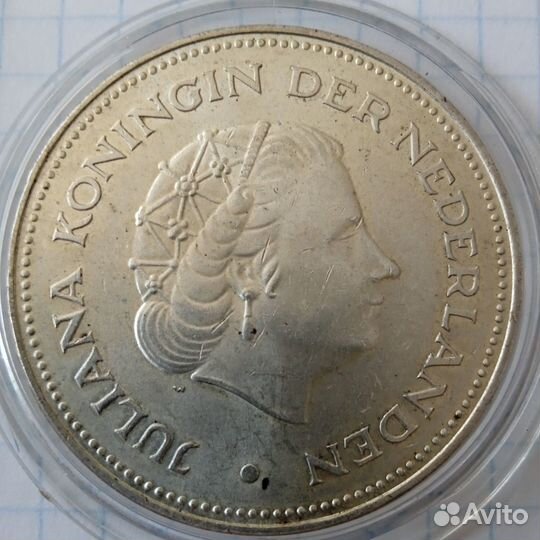 10 гульденов Нидерланды Серебро